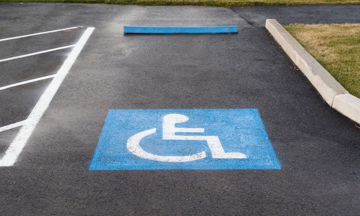 accessibility asphalt striping