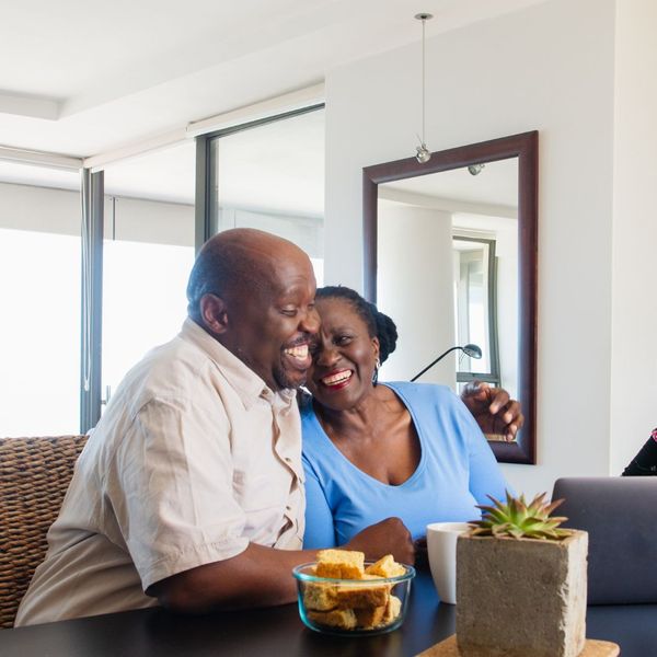 older couple laughing