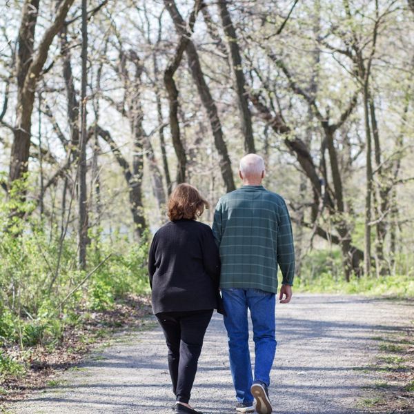 older couple going for a walk