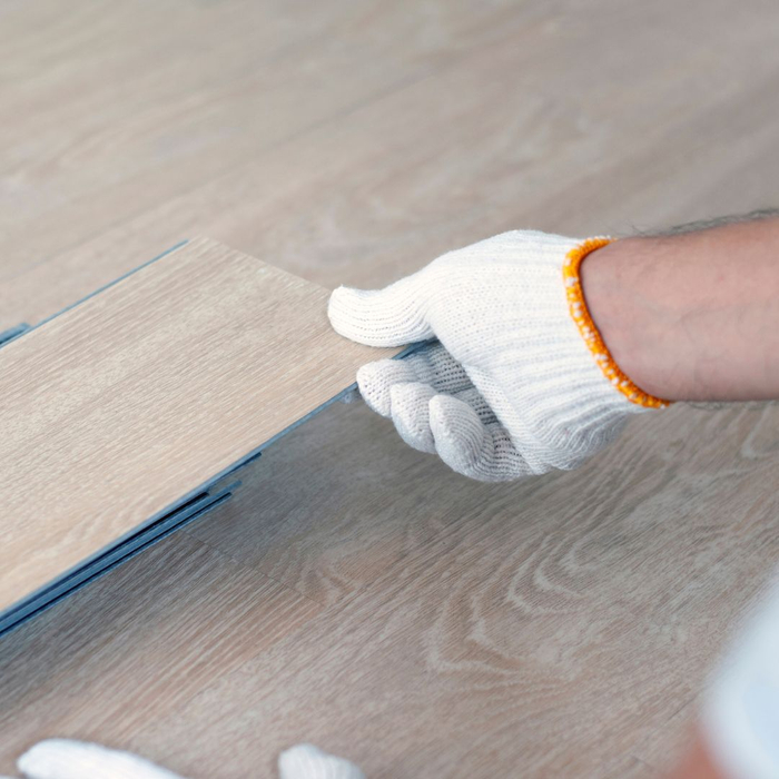 Placing flooring down Placing flooring down
