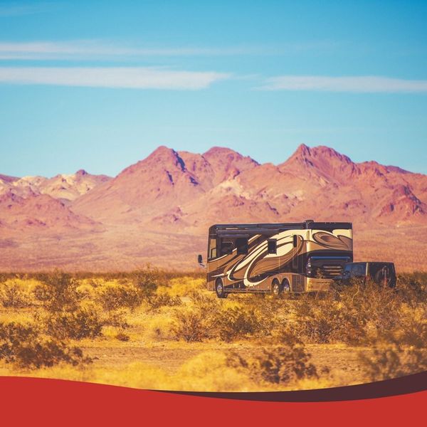 RV in rural desert RV in rural desert