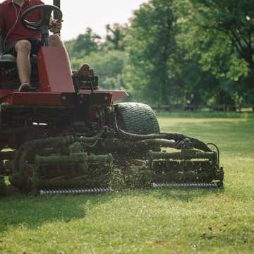 commercial space being mowed commercial space being mowed