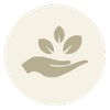 icon of hand holding leaves