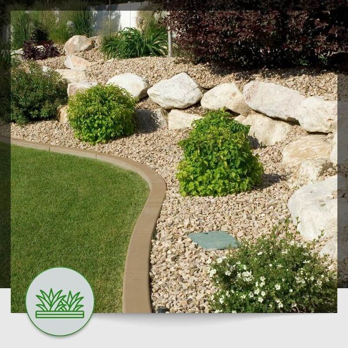 nicely landscaped yard