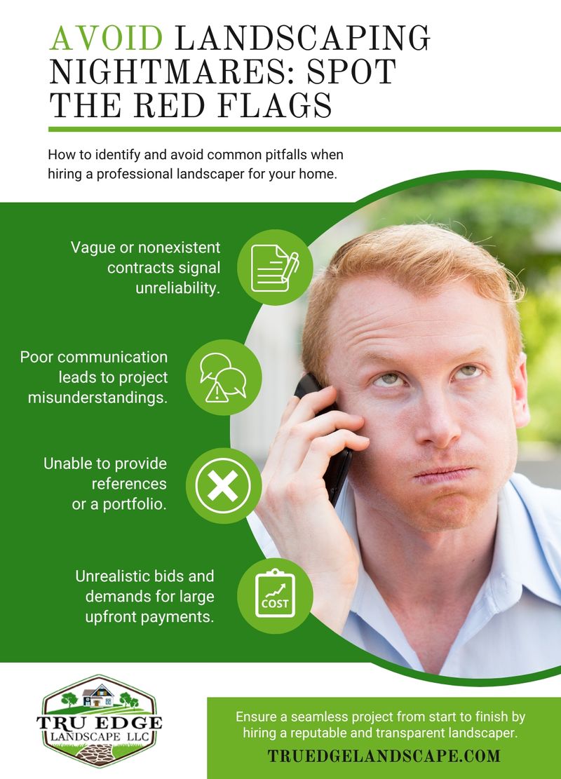 infograph about landscaping red flags