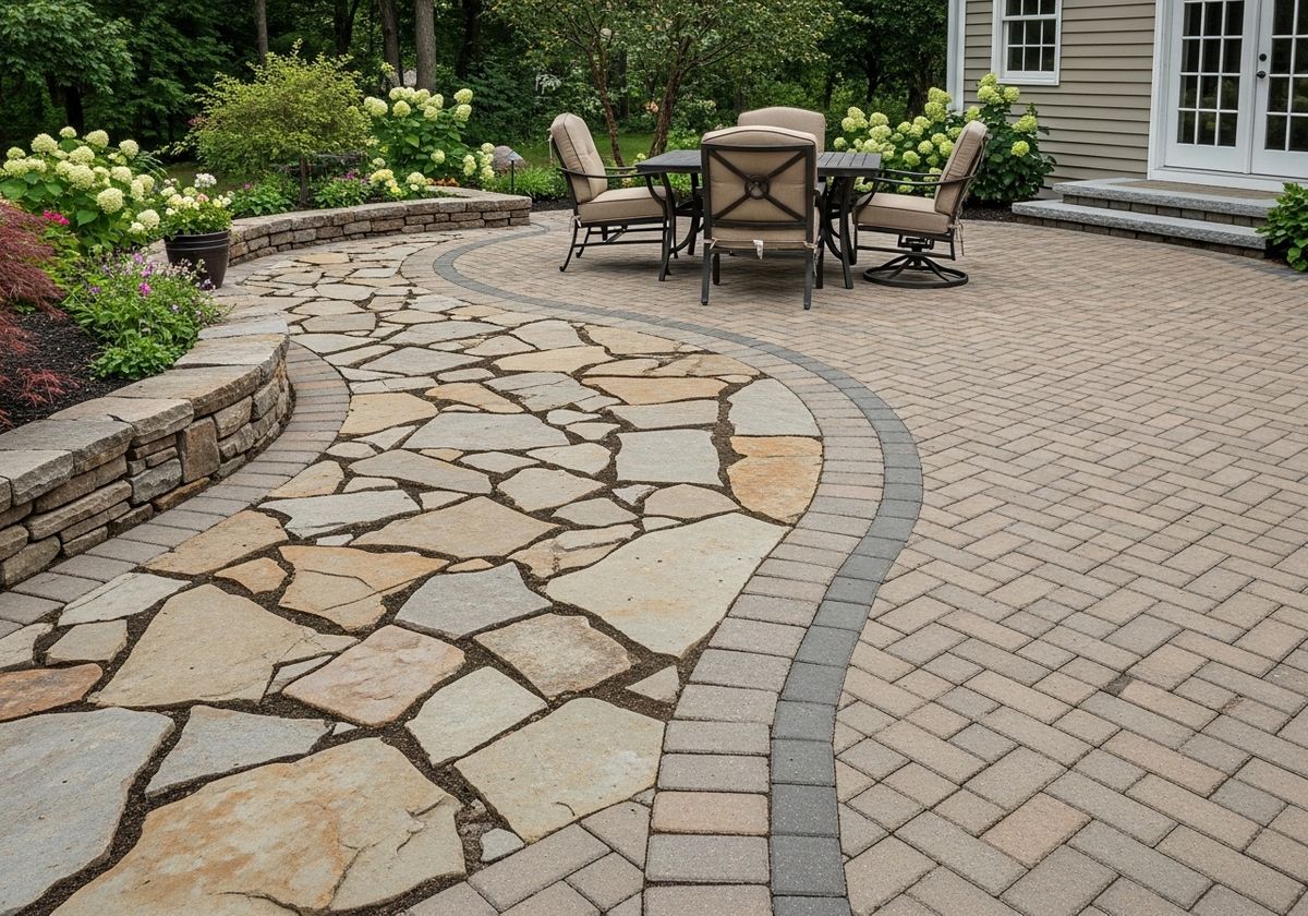 Stone Patio with Outdoor Seating