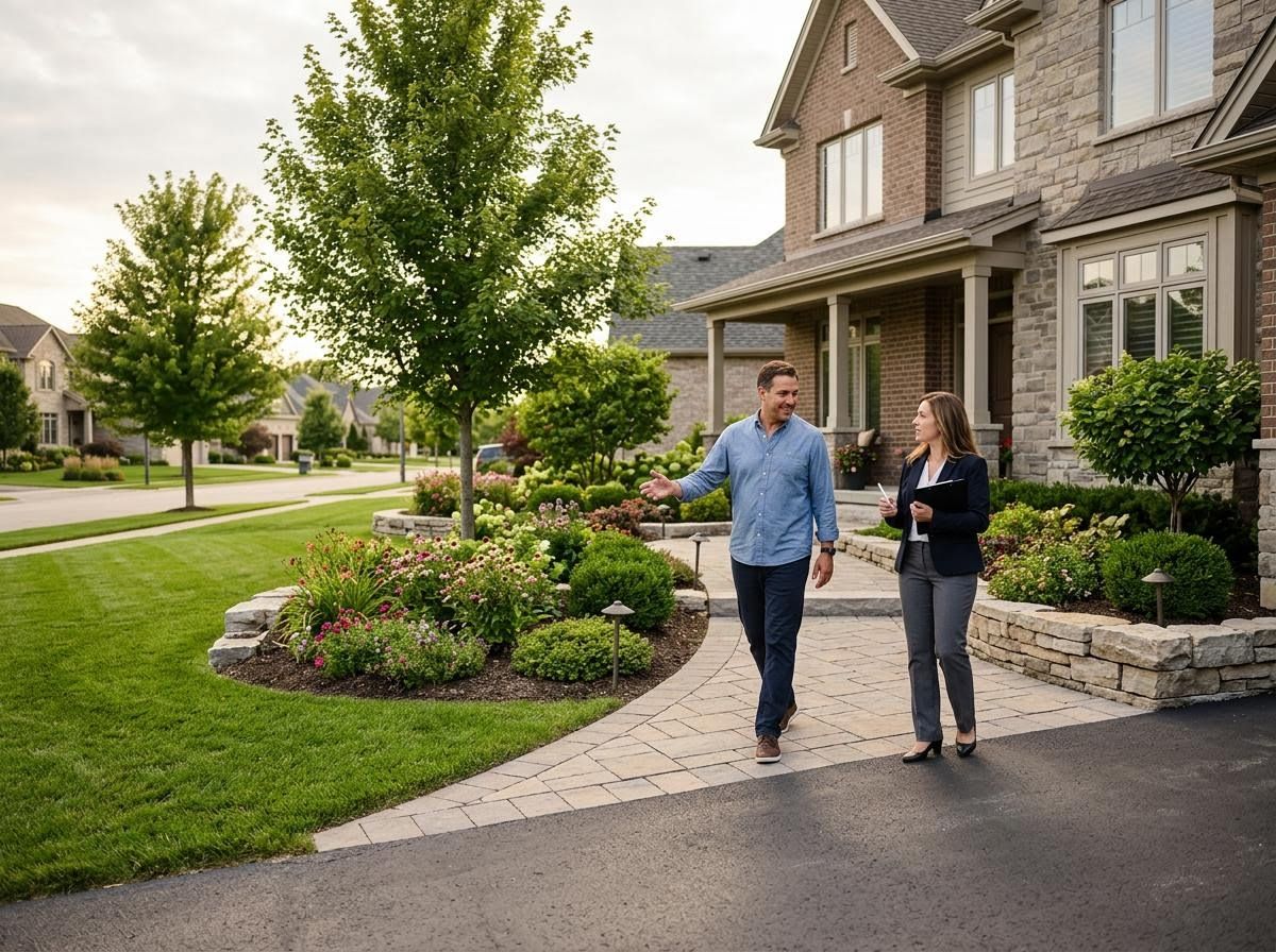 Real Estate Agent and Client Touring a Home