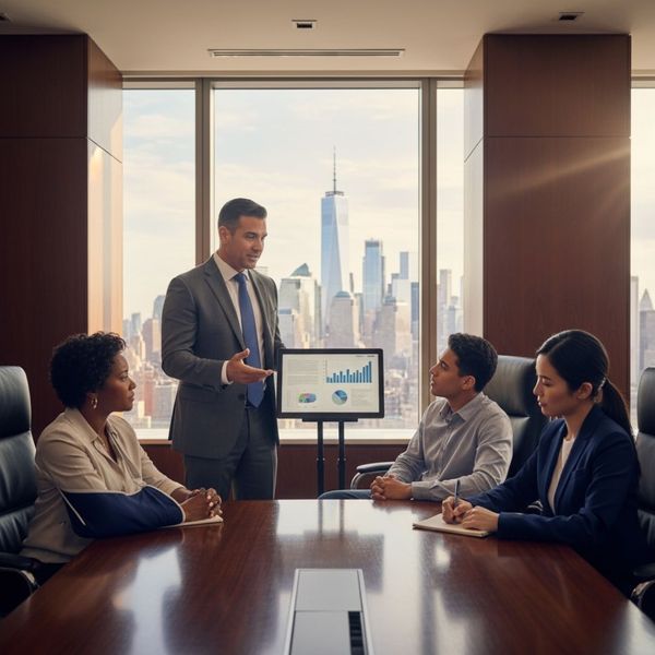 lawyer showing a cost breakdown chart of losses 