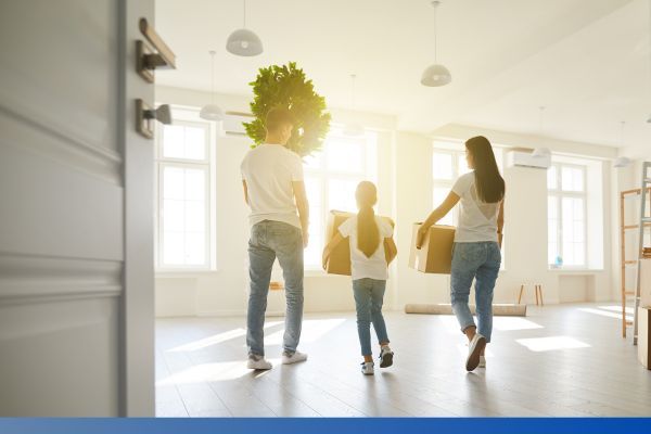 family moving into home