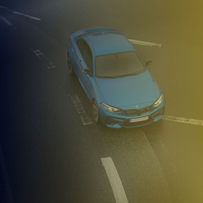 detailed car in parking lot
