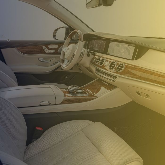 the pristine and meticulously cleaned interior of a luxury vehicle