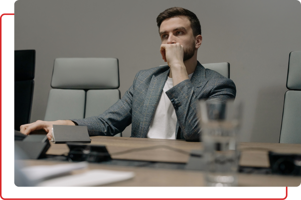 Man working and thinking