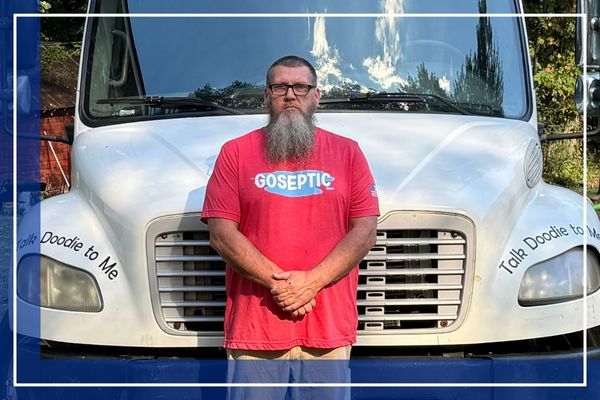 GoSeptic & Sewer employee with truck