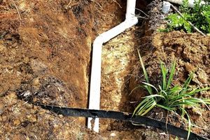 PVC pipe on the ground PVC pipe on the ground