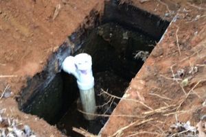 PVC pipe in sewer PVC pipe in sewer