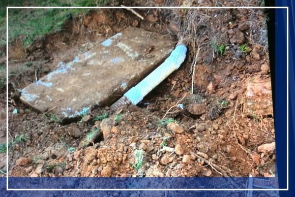 Sewer pipe needing a repair