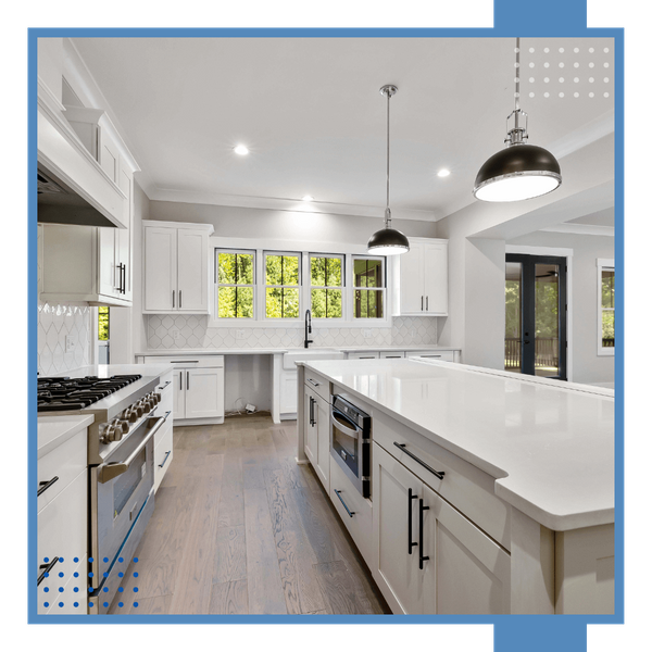 kitchen with stone countertops 