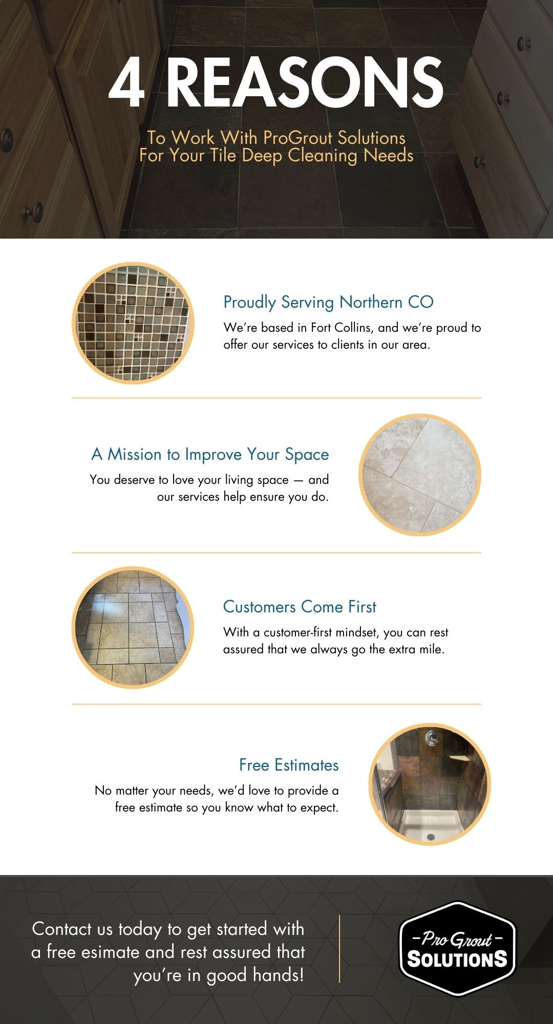 tile deep cleaning infographic