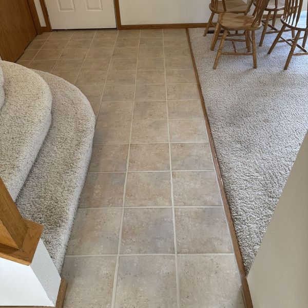 clean grout on tile