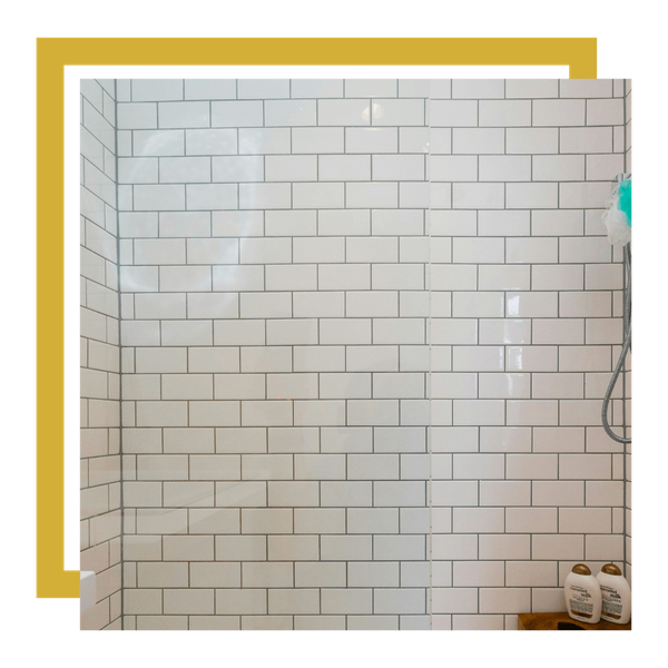 clean grout in shower