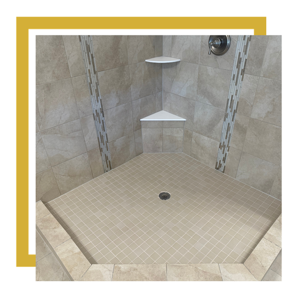 New shower with fresh caulking