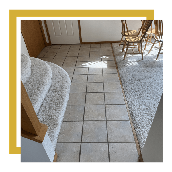 sealed tile in entry way