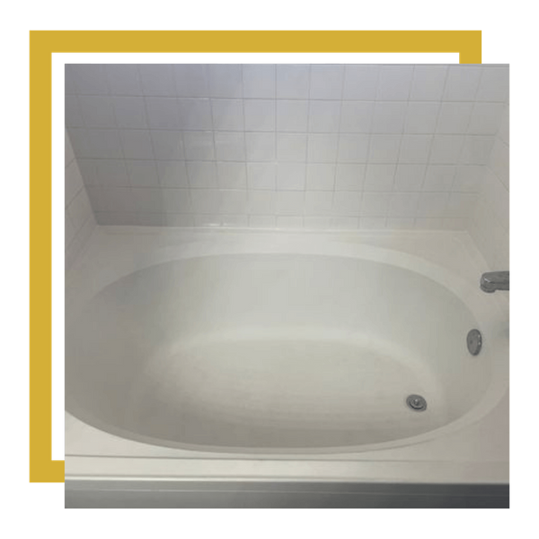 bathtub with new caulk