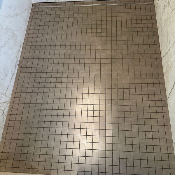 bathroom tile grout color sealing