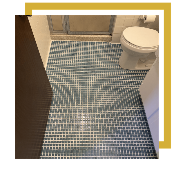 sealed floor tile in bathroom