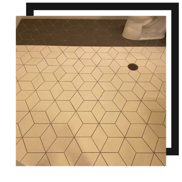 Clean bathroom tiles