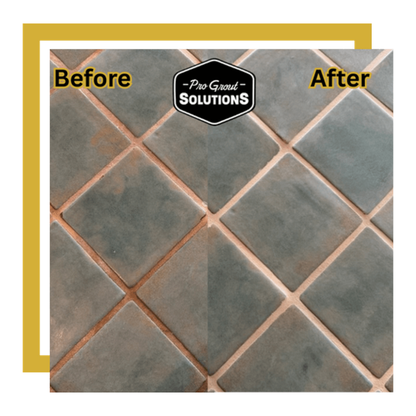 before and after grout photo