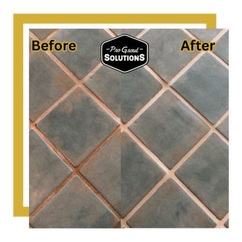 before and after grout photo