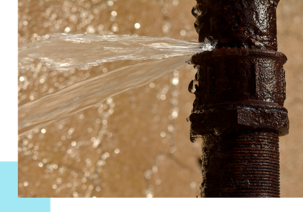 pipe with water leak