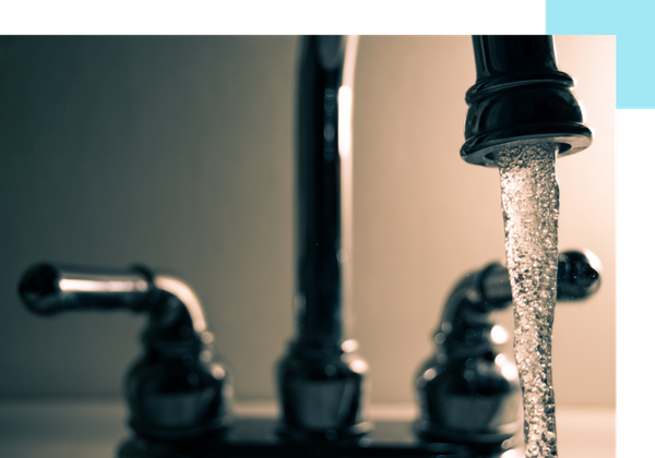 water coming out of sink faucet