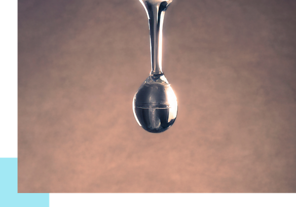water droplet representing a leak