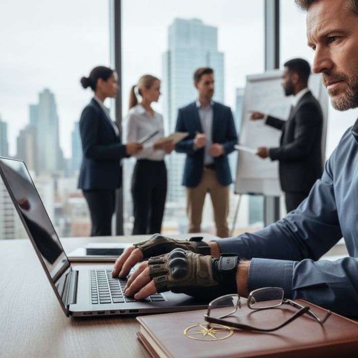 Private Investigator Typing Private Investigator Typing