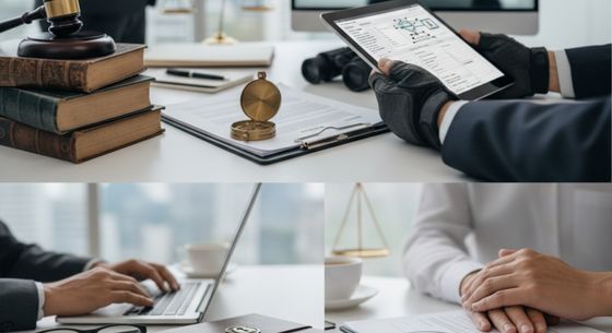 Private investigator desk