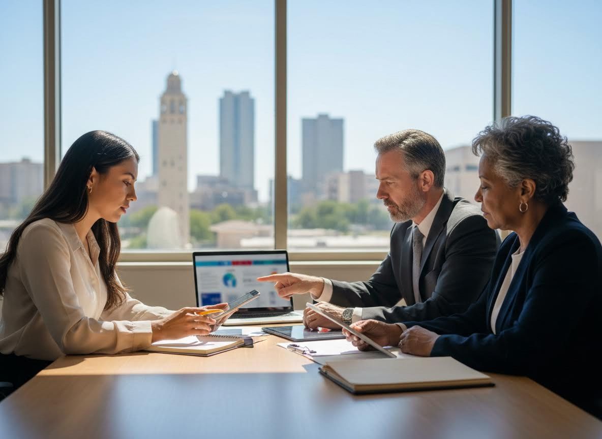 Diverse Business Professionals Collaborating in a Meeting