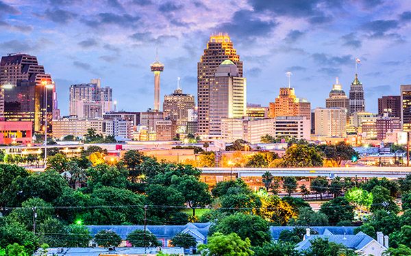 Image of the San Antonio skyline. 