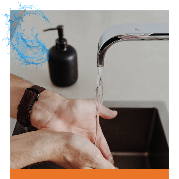 person washing their hands