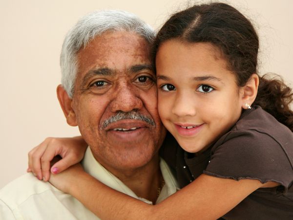 man and granddaughter