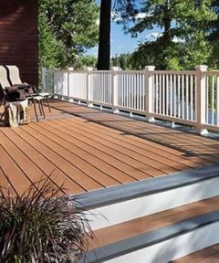 A new, wooden deck