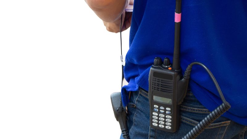 two way radio in back pocket