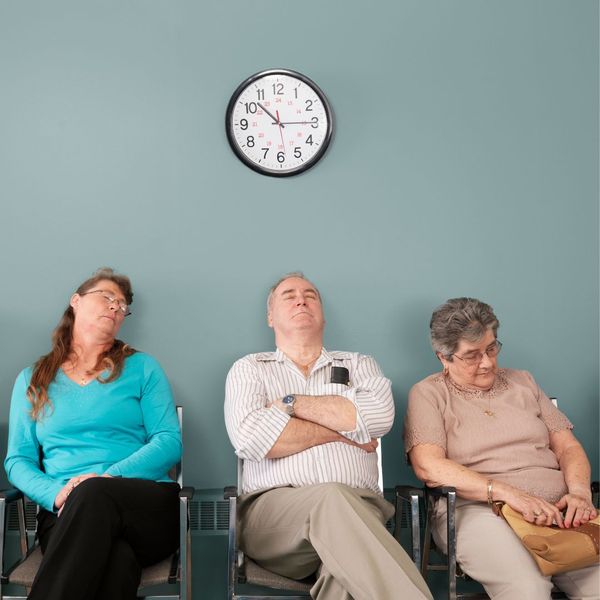 Hospital waiting room.