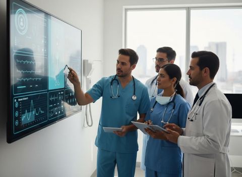 Healthcare Team Reviewing Digital Patient Data