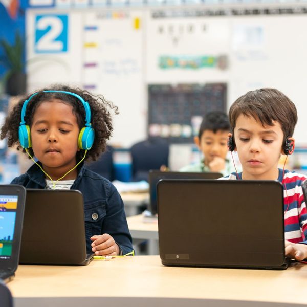 students using laptops