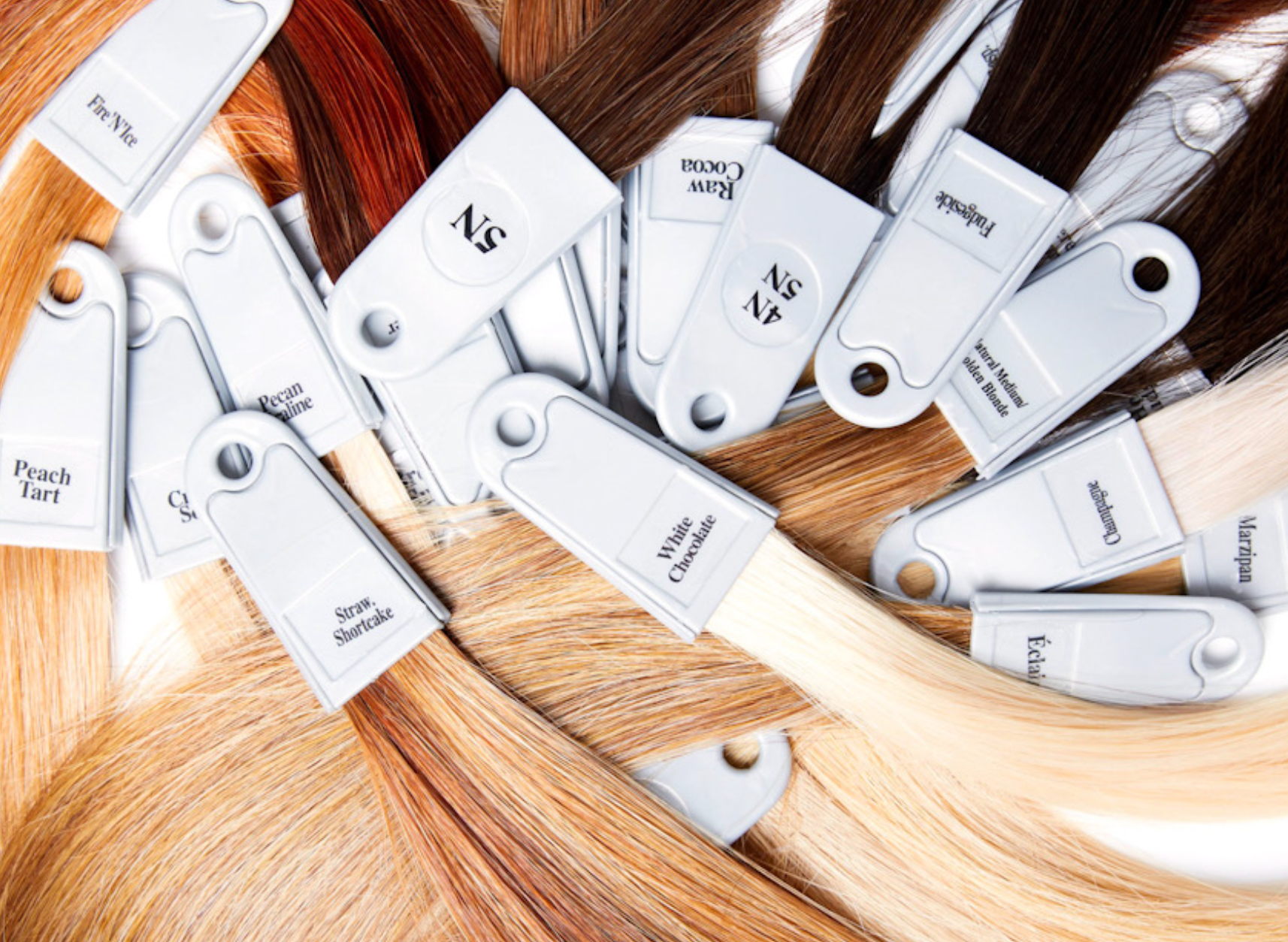 swatches of hair extensions color
