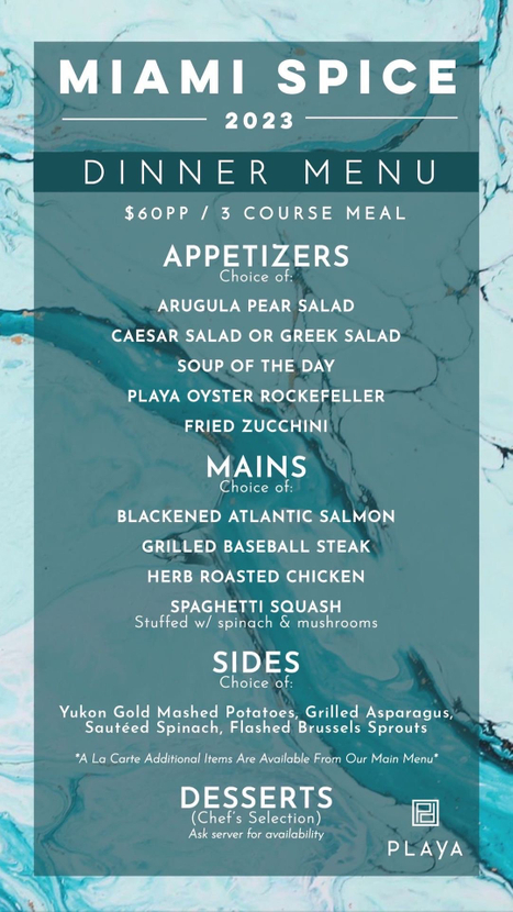 Playa Spice Dinner Menu.JPG