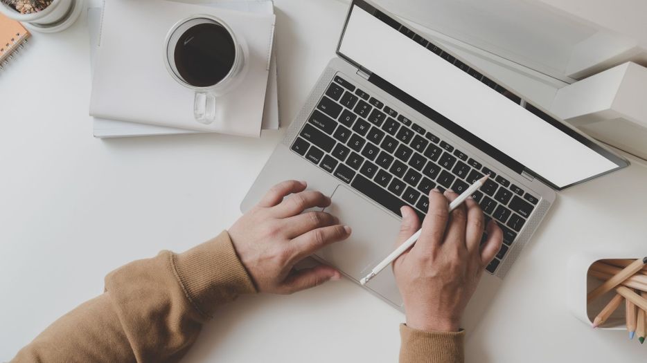 person using a laptop