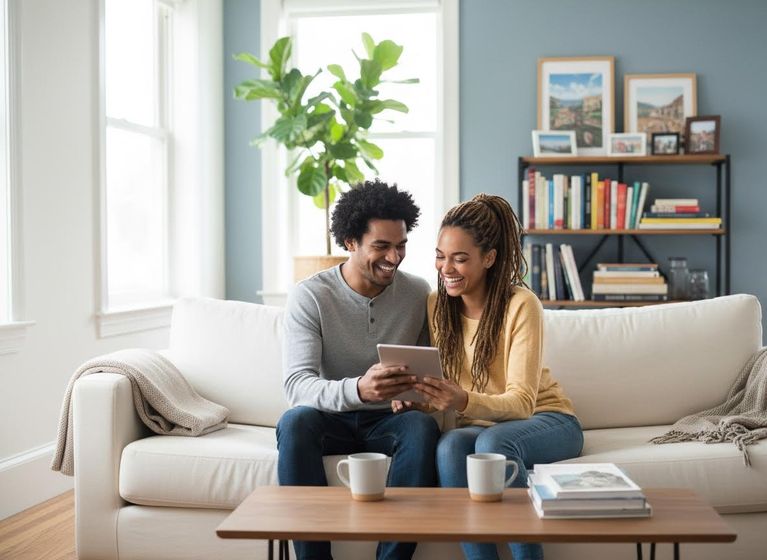 couple in an apartment